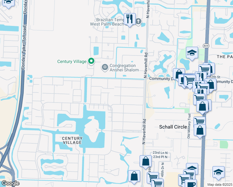 map of restaurants, bars, coffee shops, grocery stores, and more near 182 Coventry H in West Palm Beach