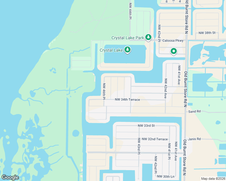 map of restaurants, bars, coffee shops, grocery stores, and more near 3429 Northwest 45th Place in Cape Coral