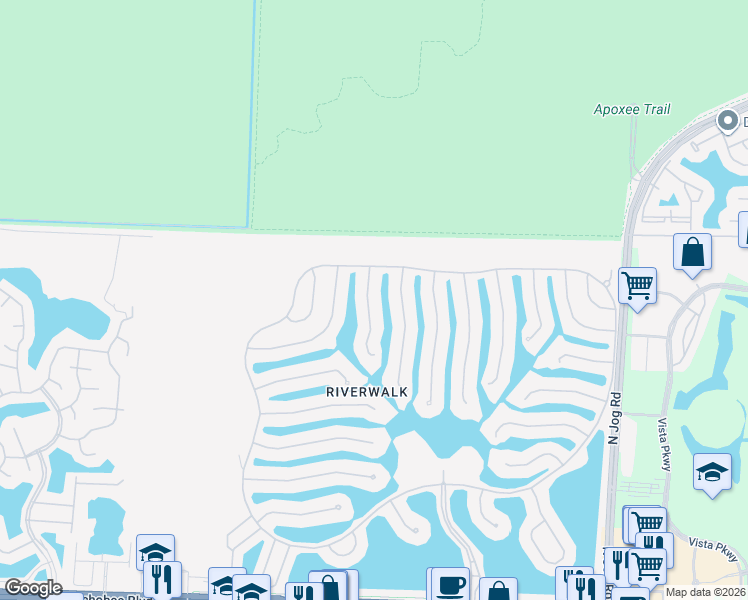 map of restaurants, bars, coffee shops, grocery stores, and more near 2753 Livingston Lane in West Palm Beach