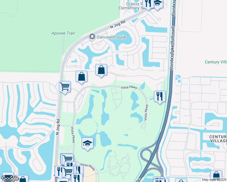 map of restaurants, bars, coffee shops, grocery stores, and more near 2938 Hope Valley Street in West Palm Beach