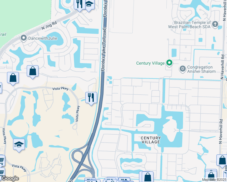 map of restaurants, bars, coffee shops, grocery stores, and more near 10 Sussex A in West Palm Beach
