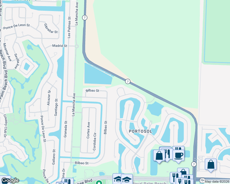 map of restaurants, bars, coffee shops, grocery stores, and more near 2709 Pienza Circle in West Palm Beach