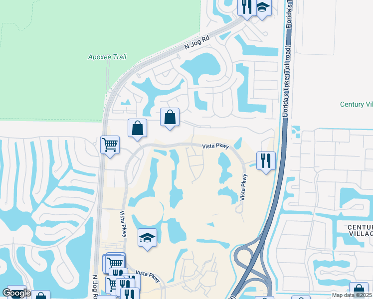 map of restaurants, bars, coffee shops, grocery stores, and more near 6516 Morgan Hill Trail in West Palm Beach