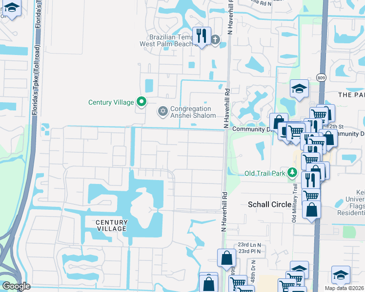 map of restaurants, bars, coffee shops, grocery stores, and more near 91 Coventry D in West Palm Beach