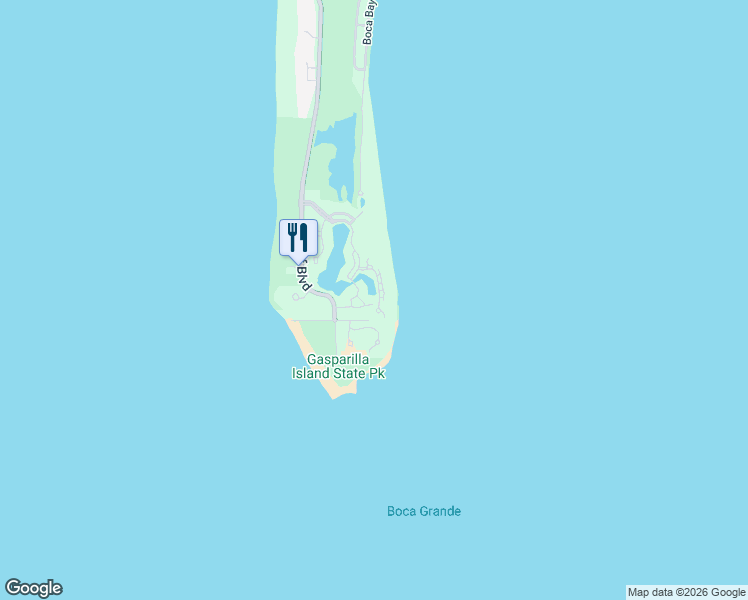 map of restaurants, bars, coffee shops, grocery stores, and more near 835 South Harbor Drive in Boca Grande