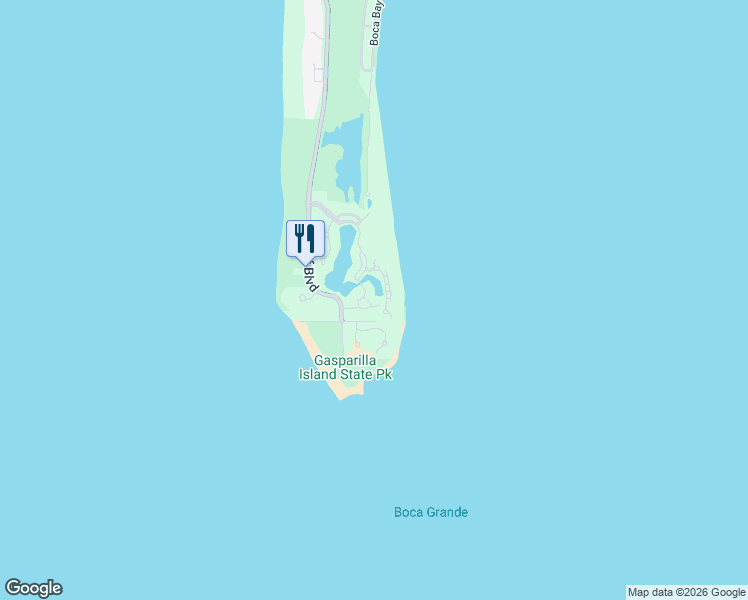 map of restaurants, bars, coffee shops, grocery stores, and more near 809 South Harbor Drive in Boca Grande