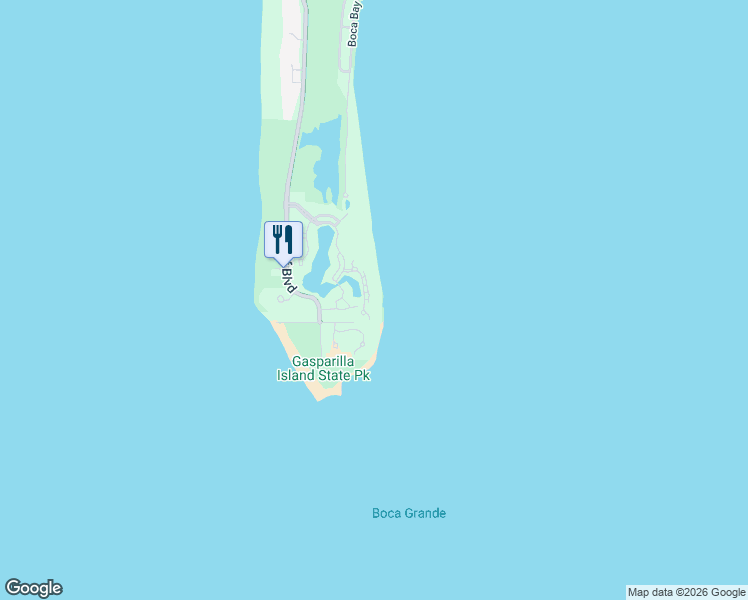 map of restaurants, bars, coffee shops, grocery stores, and more near 835 South Harbor Drive in Boca Grande
