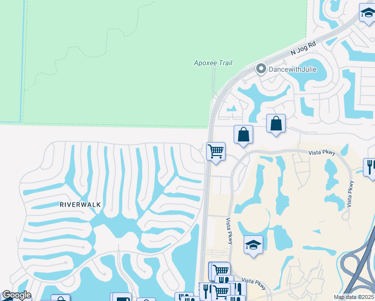 map of restaurants, bars, coffee shops, grocery stores, and more near 7102 Gila Lane in West Palm Beach