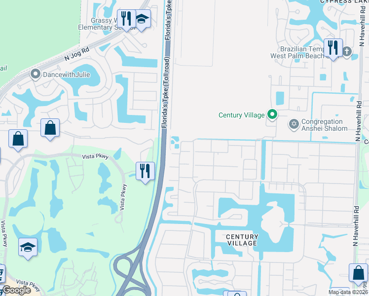 map of restaurants, bars, coffee shops, grocery stores, and more near 144 Sussex H in West Palm Beach