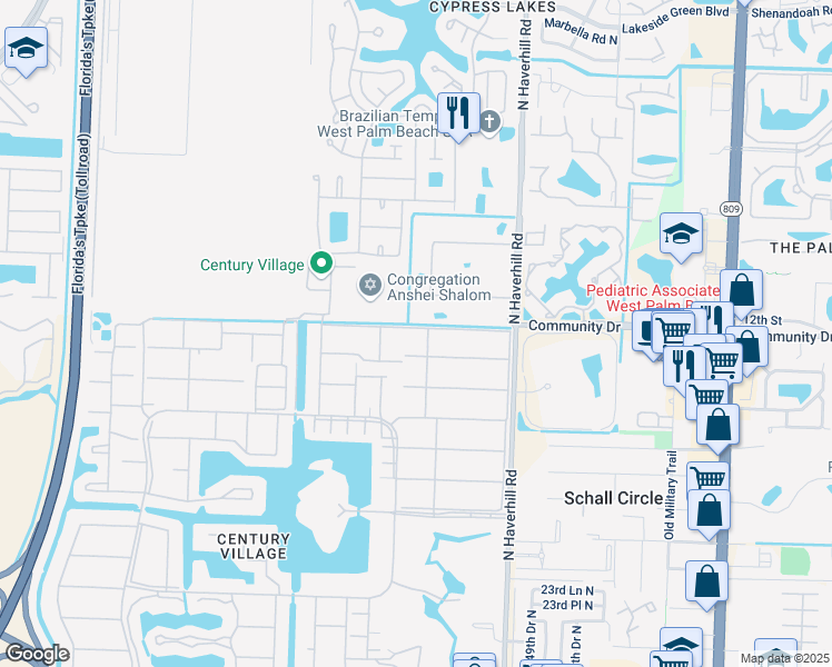 map of restaurants, bars, coffee shops, grocery stores, and more near 144 Coventry F in West Palm Beach