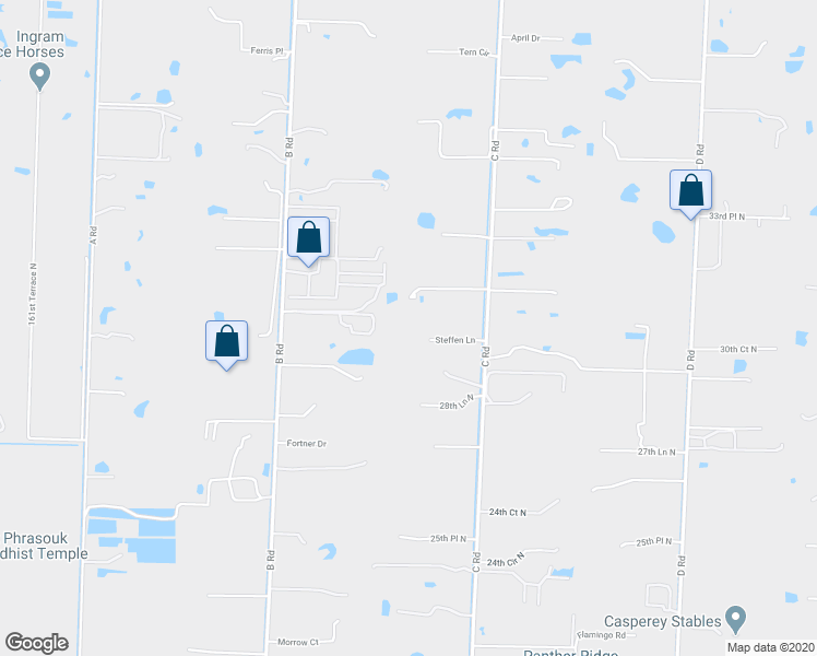 map of restaurants, bars, coffee shops, grocery stores, and more near 15182 Steffen Lane in Loxahatchee