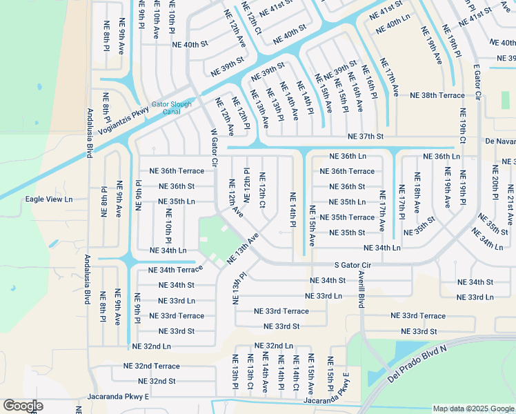 map of restaurants, bars, coffee shops, grocery stores, and more near 3514 Northeast 12th Court in Cape Coral