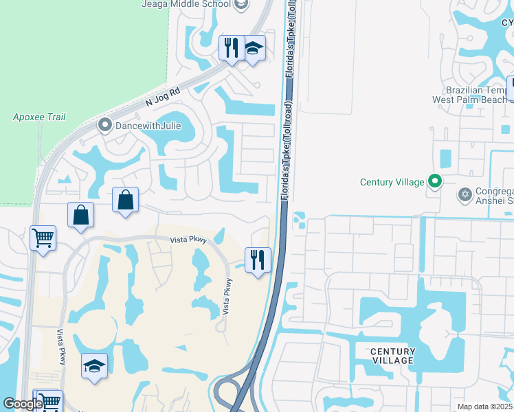 map of restaurants, bars, coffee shops, grocery stores, and more near 6148 Southard Street in Royal Palm Beach