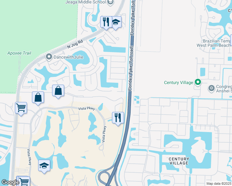 map of restaurants, bars, coffee shops, grocery stores, and more near 6148 Southard Street in Royal Palm Beach