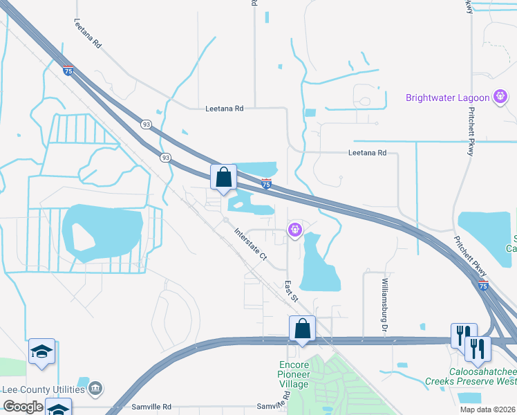 map of restaurants, bars, coffee shops, grocery stores, and more near 8001 Mercantile Street in North Fort Myers