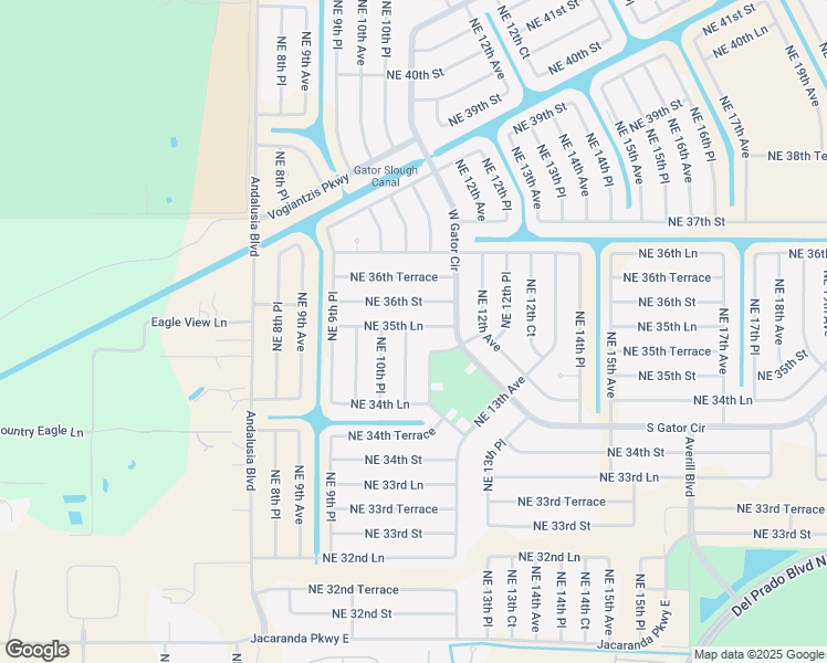 map of restaurants, bars, coffee shops, grocery stores, and more near 3573 Northeast 11th Avenue in Cape Coral