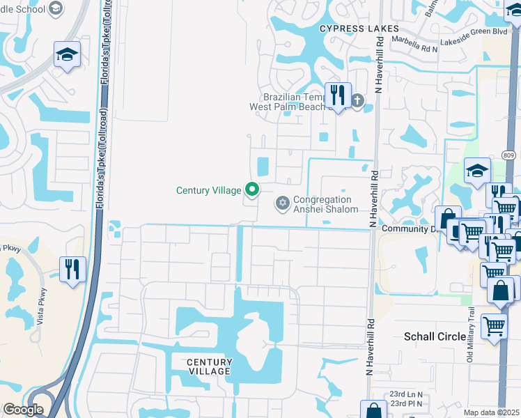 map of restaurants, bars, coffee shops, grocery stores, and more near 7 Hastings A in West Palm Beach