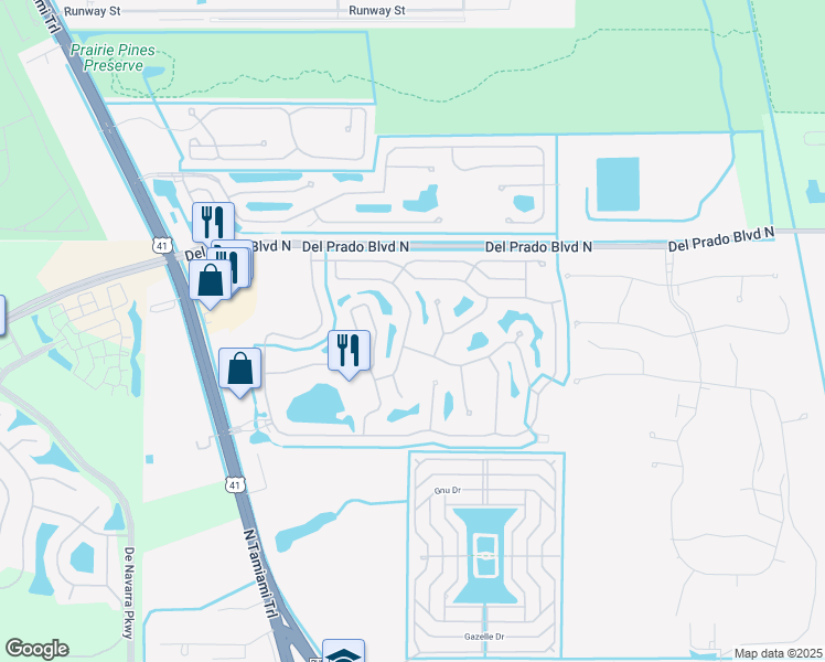 map of restaurants, bars, coffee shops, grocery stores, and more near 17734 Acacia Drive in North Fort Myers