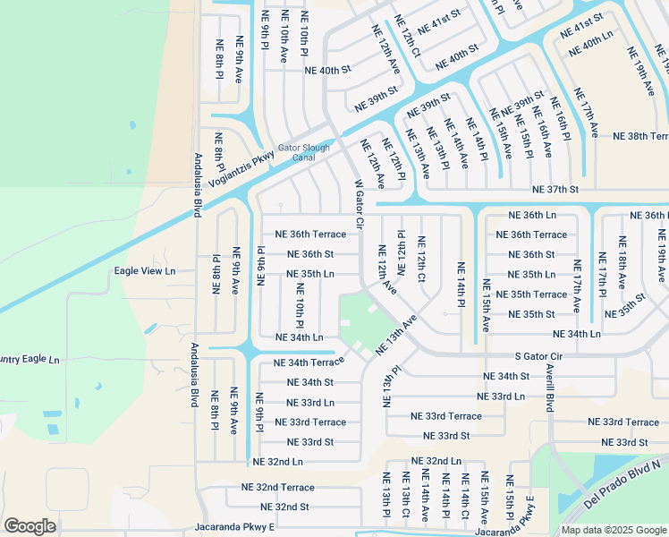 map of restaurants, bars, coffee shops, grocery stores, and more near 3573 Northeast 11th Avenue in Cape Coral