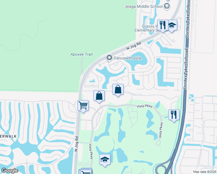 map of restaurants, bars, coffee shops, grocery stores, and more near 6748 Hannah Cove in West Palm Beach