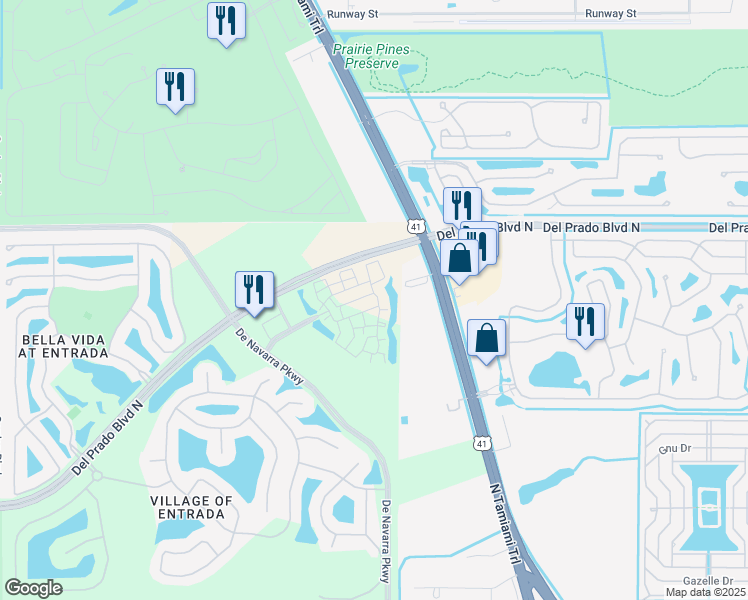 map of restaurants, bars, coffee shops, grocery stores, and more near 2913 Tuscan Drive in Cape Coral