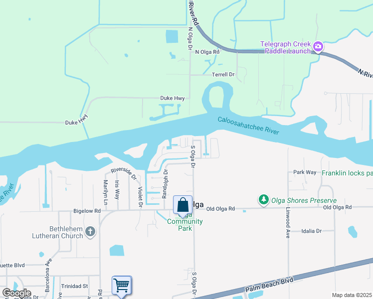 map of restaurants, bars, coffee shops, grocery stores, and more near 15003 Buckeye Drive in Fort Myers