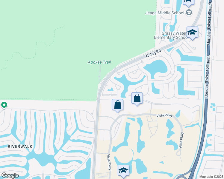 map of restaurants, bars, coffee shops, grocery stores, and more near 3130 North Jog Road in West Palm Beach