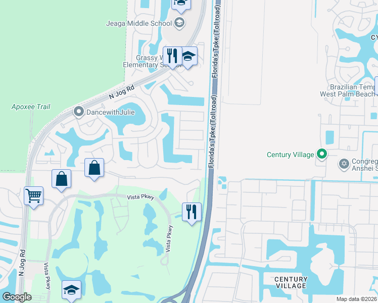 map of restaurants, bars, coffee shops, grocery stores, and more near 6148 Reynolds Street in Royal Palm Beach