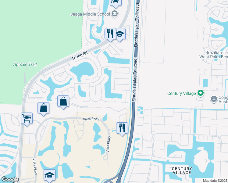 map of restaurants, bars, coffee shops, grocery stores, and more near 6204 Reynolds Street in West Palm Beach