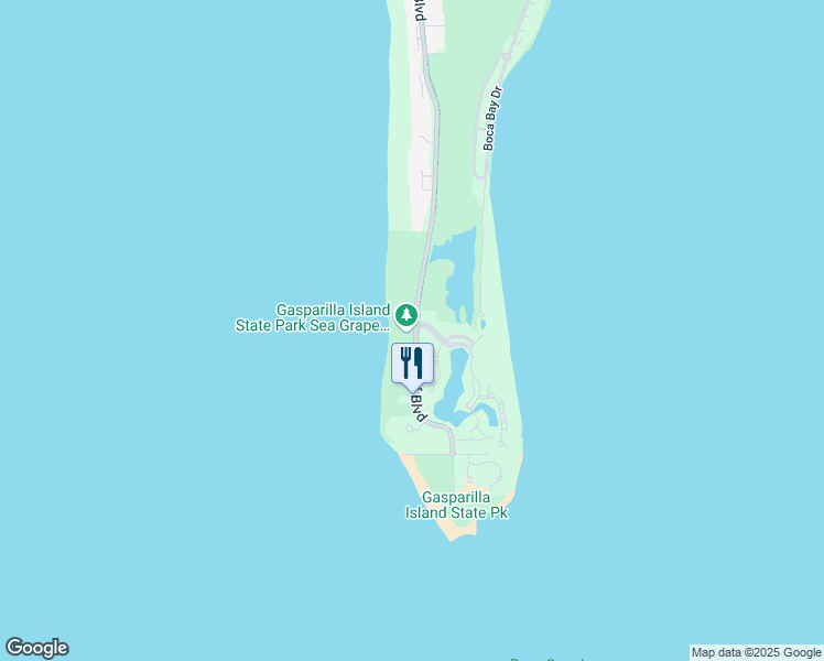 map of restaurants, bars, coffee shops, grocery stores, and more near 680 Gulf Boulevard in Boca Grande