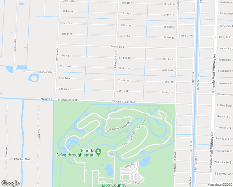 map of restaurants, bars, coffee shops, grocery stores, and more near 3068 Mandarin Boulevard in Loxahatchee