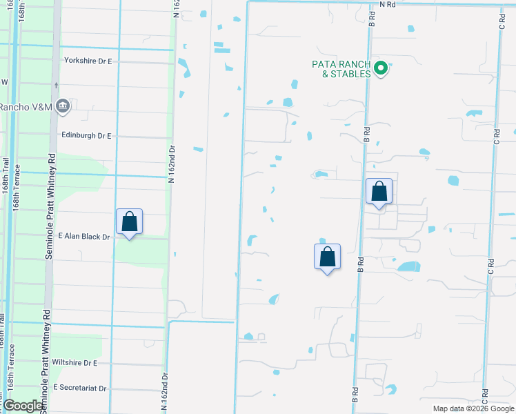 map of restaurants, bars, coffee shops, grocery stores, and more near 3138 A Road in Loxahatchee