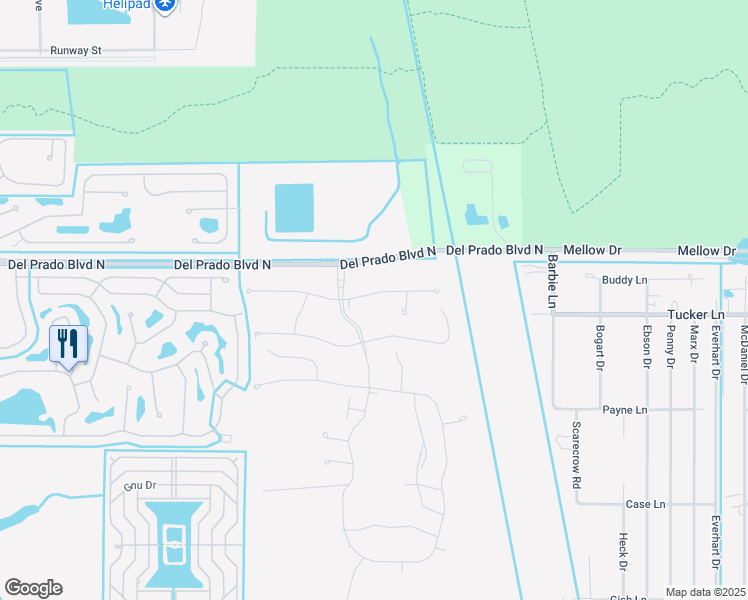 map of restaurants, bars, coffee shops, grocery stores, and more near 4204 Villa Rapallo Way in North Fort Myers