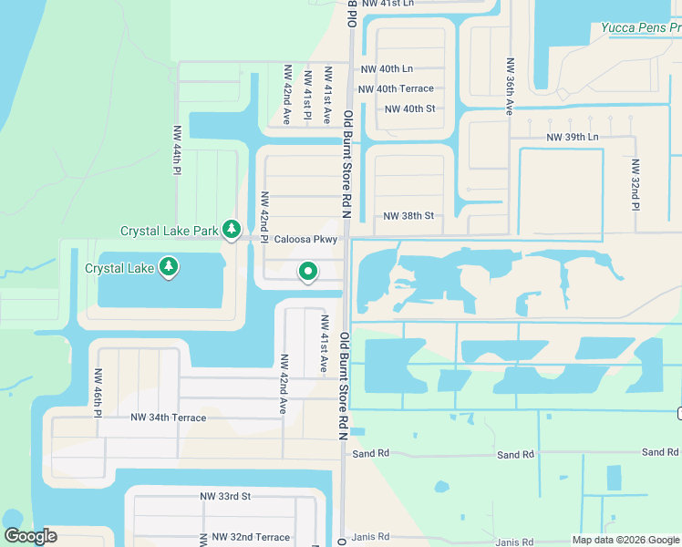 map of restaurants, bars, coffee shops, grocery stores, and more near 4006 Northwest 36th Lane in Cape Coral