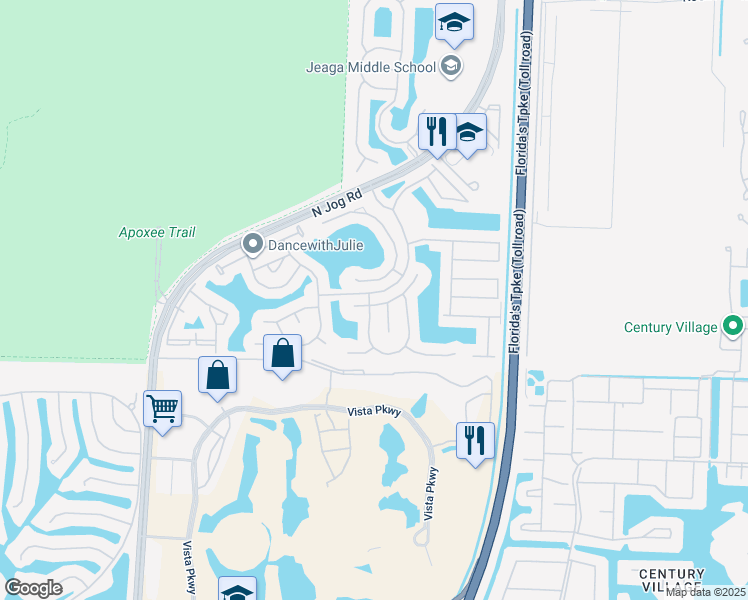 map of restaurants, bars, coffee shops, grocery stores, and more near 3002 Santa Margarita Road in Royal Palm Beach
