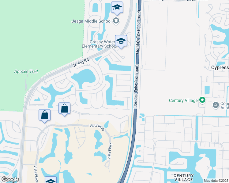 map of restaurants, bars, coffee shops, grocery stores, and more near 3179 Osprey Lane in Royal Palm Beach