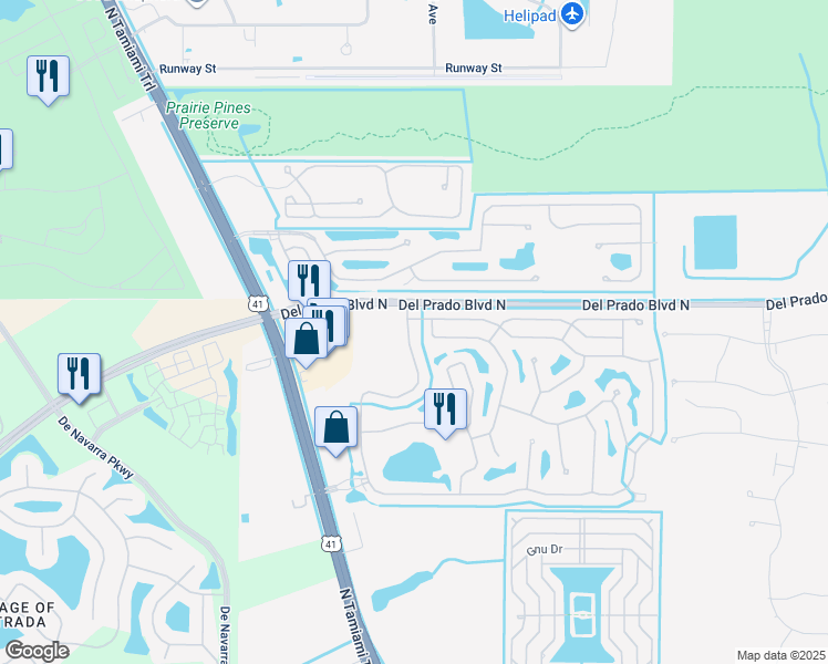 map of restaurants, bars, coffee shops, grocery stores, and more near 3809 Sabal Springs Boulevard in North Fort Myers