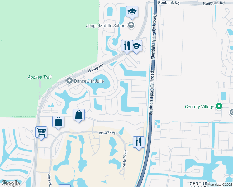 map of restaurants, bars, coffee shops, grocery stores, and more near 6303 Paradise Cove in West Palm Beach