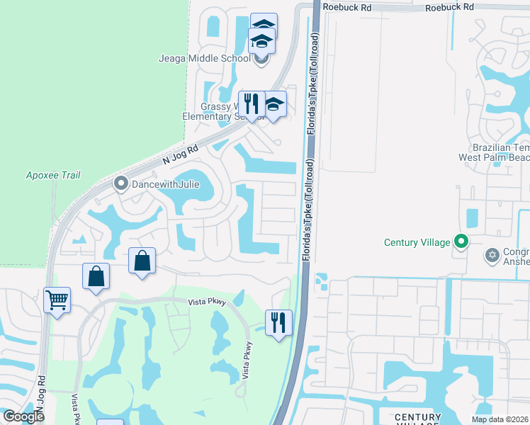 map of restaurants, bars, coffee shops, grocery stores, and more near 6146 Sugar Loaf Lane in West Palm Beach