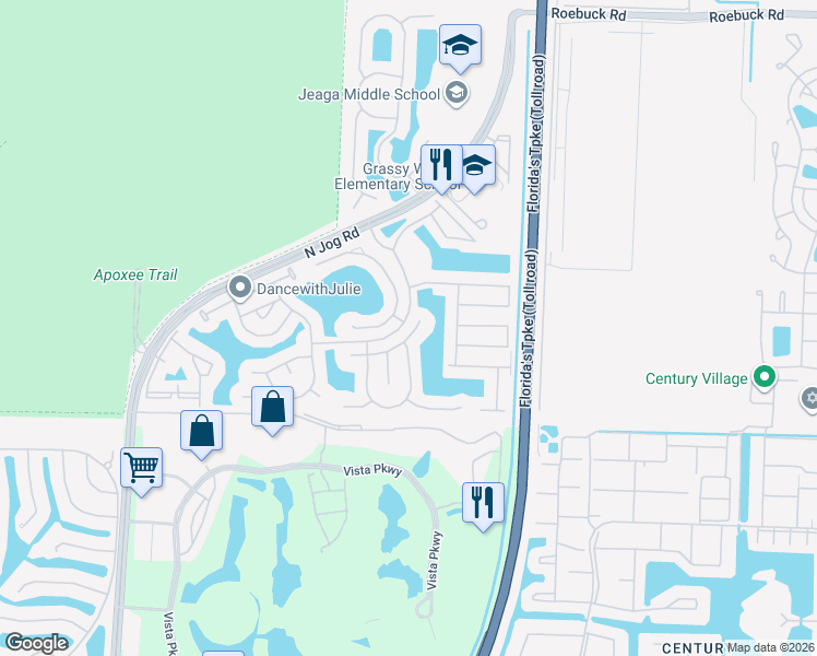 map of restaurants, bars, coffee shops, grocery stores, and more near 6303 Paradise Cove in West Palm Beach