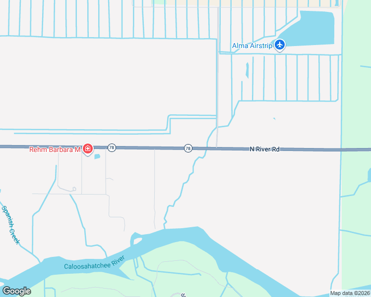 map of restaurants, bars, coffee shops, grocery stores, and more near 23170 North River Road in Alva