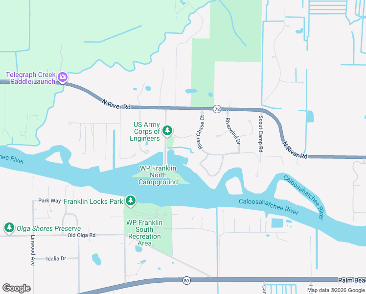 map of restaurants, bars, coffee shops, grocery stores, and more near 16280 Forest Mist Court in Alva