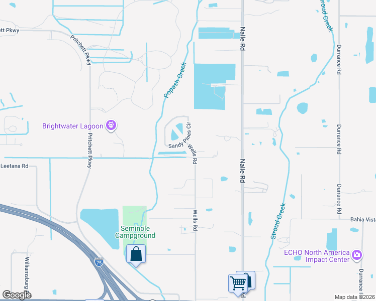 map of restaurants, bars, coffee shops, grocery stores, and more near 18238 Sandy Pines Circle in North Fort Myers