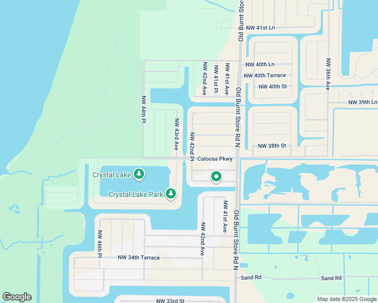 map of restaurants, bars, coffee shops, grocery stores, and more near 4210 Northwest 38th Terrace in Cape Coral
