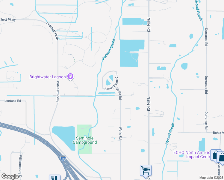 map of restaurants, bars, coffee shops, grocery stores, and more near 18238 Sandy Pines Circle in North Fort Myers