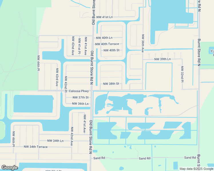 map of restaurants, bars, coffee shops, grocery stores, and more near 3916 Northwest 38th Street in Cape Coral
