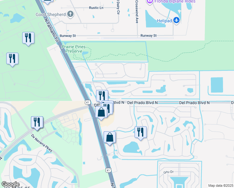 map of restaurants, bars, coffee shops, grocery stores, and more near 3341 Heritage Lakes Boulevard in North Fort Myers