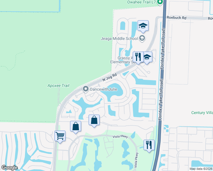 map of restaurants, bars, coffee shops, grocery stores, and more near 3386 Turtle Cove in Royal Palm Beach