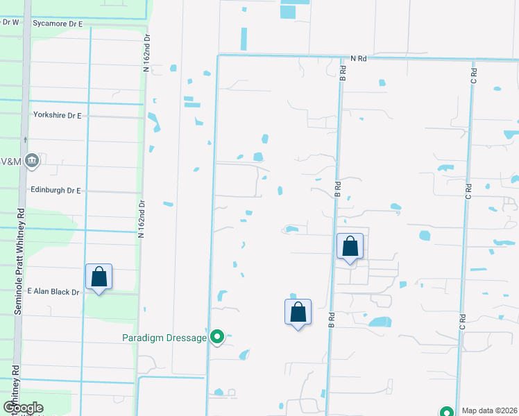 map of restaurants, bars, coffee shops, grocery stores, and more near 3454 A Road in Loxahatchee