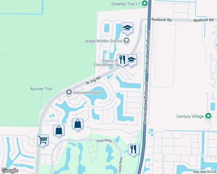 map of restaurants, bars, coffee shops, grocery stores, and more near 3285 Turtle Cove in West Palm Beach